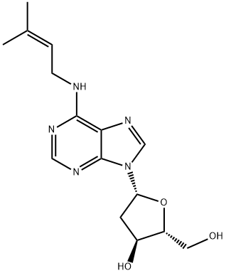 Adenosine,2'-deoxy-N-(3-methyl-2-butenyl)- (9CI) Structure
