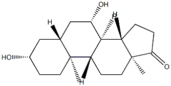 Androstan-?17-?one, 3,?7-?dihydroxy-?, (3β,?5α,?7β)?- Struktur
