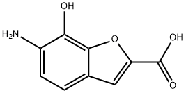 2-Benzofurancarboxylicacid,6-amino-7-hydroxy-(9CI) Structure