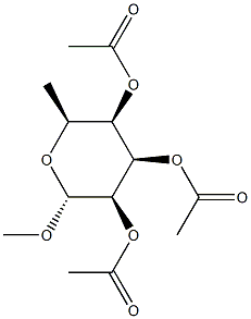 Methyl 2-O,3-O,4-O-triacetyl-6-deoxy-α-L-talopyranoside 结构式