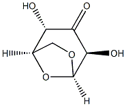 D-xylo-Hexopyranos-3-ulose, 1,6-anhydro-, beta- (8CI) Struktur
