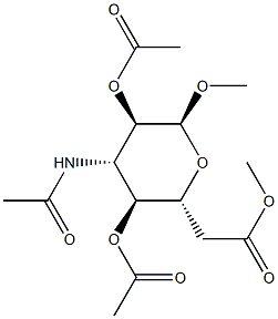 Methyl 3-(acetylamino)-3-deoxy-α-D-glucopyranoside 2,4,6-triacetate Structure