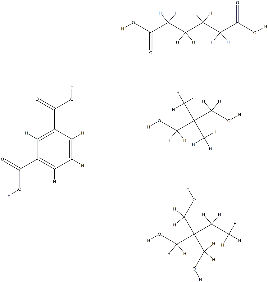 己二酸/间苯二甲酸/新戊二醇/三羟甲基丙烷共聚物, 25950-34-9, 结构式