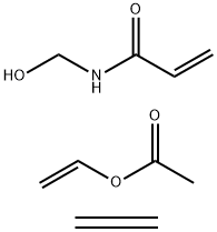 乙酸乙烯酯与乙烯和N-羟甲基丙烯酰胺的聚合物, 25951-70-6, 结构式