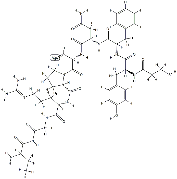 1-Deamino-4-(2-aminobutyric acid)-8-arginine vasopressin Struktur