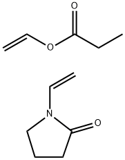 丙酸乙烯基酯与1-乙烯基-2-吡咯烷酮的共聚物,26124-21-0,结构式