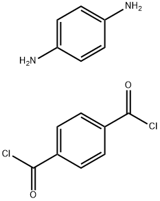 1,4-Benzenedicarbonyl dichloride, polymer with 1,4-benzenediamine Struktur