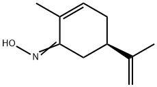 (R)-2-メチル-5-イソプロペニル-2-シクロヘキセン-1-オンオキシム 化学構造式