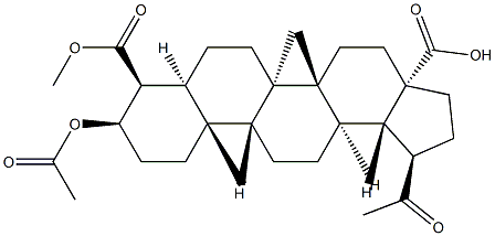 (3ALPHA,4ALPHA)-3-(乙酰氧基)-20-氧代-30-去甲羽扇烷-23,28-二酸,262272-76-4,结构式