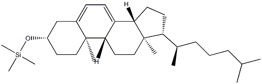 3β-(トリメチルシリルオキシ)コレスタ-5,7-ジエン 化学構造式