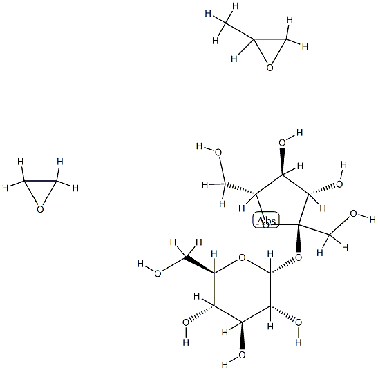 Β-D-呋喃果糖基-Α-D-吡喃葡糖苷与甲基环氧乙烷和环氧乙烷的聚合物 结构式