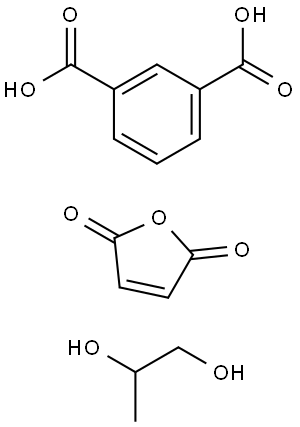 顺丁烯二酸酐与间苯二甲酸酐和1,2-丙二醇的聚合物, 26301-26-8, 结构