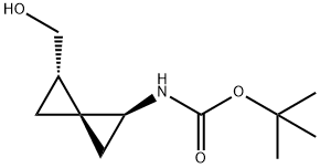Carbamic acid, [(1S,3S,4S)-4-(hydroxymethyl)spiro[2.2]pentyl]-, 1,1- 化学構造式