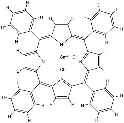 5,10,15,20-四苯基-21H,23H-卟吩二氯化锡(IV) 结构式