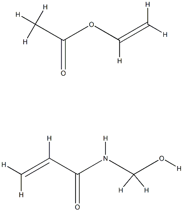 Acetic acid ethenyl ester, polymer with N-(hydroxymethyl)-2-propenamide Struktur