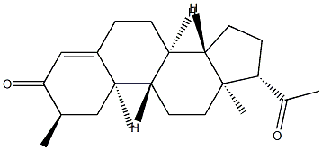 2α-Methylpregn-4-ene-3,20-dione 结构式