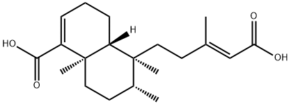 (4aR)-5β-[(E)-4-カルボキシ-3-メチル-3-ブテニル]-3,4,4aβ,5,6,7,8,8a-オクタヒドロ-5,6α,8aα-トリメチル-1-ナフトエ酸 化学構造式