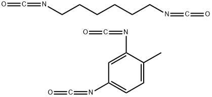 2,4-二异氰酸根合-1-甲苯与1,6-二异氰酸根合己烷的聚合物, 26426-91-5, 结构式
