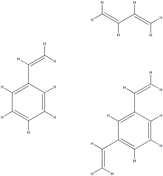 丁二烯与苯乙烯和二乙烯苯的聚合物,26471-45-4,结构式