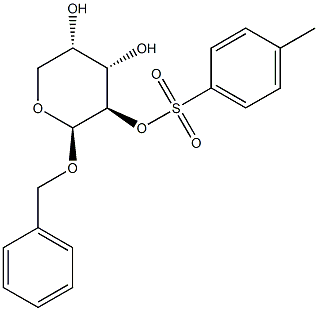 Benzyl β-L-arabinopyranoside 2-(p-toluenesulfonate) Structure