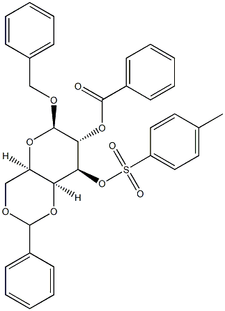 Benzyl 4-O,6-O-benzylidene-β-D-galactopyranoside 2-benzoate 3-(p-toluenesulfonate) Structure