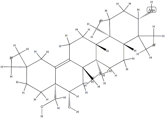 Olean-13(18)-ene-3β,16β,28-triol Structure