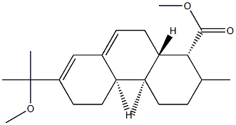 (1R)-1,2,3,4,4a,4bα,5,6,10,10aα-Decahydro-7-(1-methoxy-1-methylethyl)-1,4aβ-dimethyl-1α-phenanthrenecarboxylic acid methyl ester Structure
