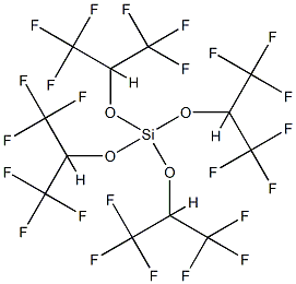 オルトけい酸テトラキス(1,1,1,3,3,3-ヘキサフルオロイソプロピル) 化学構造式