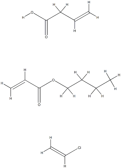 2-Propenoic acid, butyl ester, polymer with chloroethene and ethenyl acetate Structure