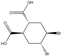 4,5-dibromocyclohexane-1,2-dicarboxylic acid, stereoisomer Struktur