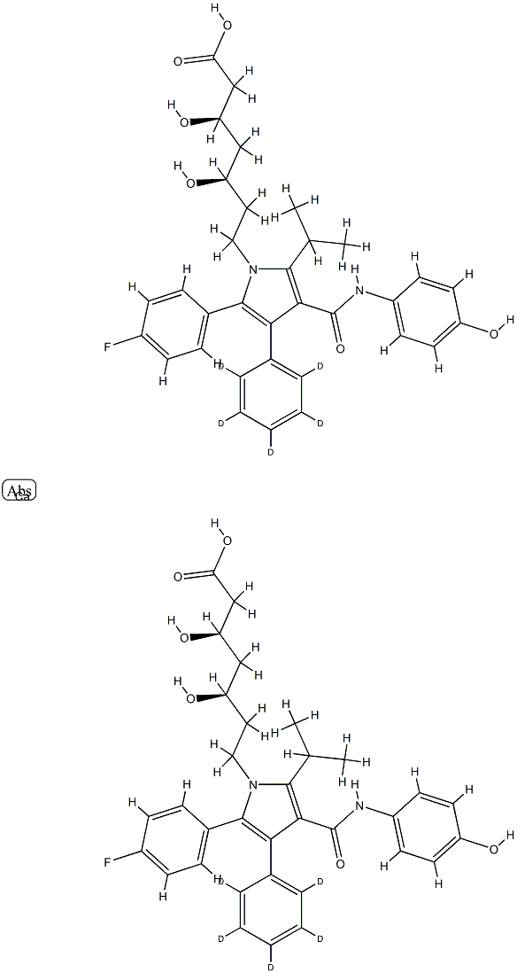 羟基阿托伐他汀D5钙盐,265989-45-5,结构式