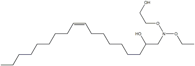 （Ｚ）α，α’［（９オクタデセニルイミノ）ジエチレン］ビス［ωヒドロキシポリ（オキシエチレン）］ 化学構造式