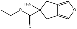4H-Cyclopenta[c]furan-5-carboxylicacid,5-amino-5,6-dihydro-,ethylester Structure