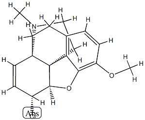 (13β,14β)-6β-Chloro-7,8-didehydro-4,5α-epoxy-3-methoxy-17-methylhasubanan 结构式
