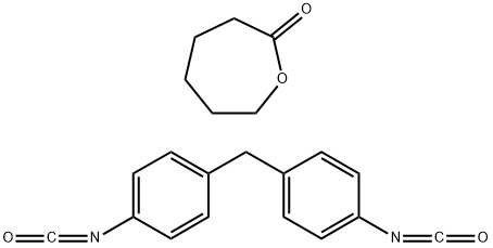 2-Oxepanone, polymer with 1,1'-methylenebis[4-isocyanatobenzene] Structure