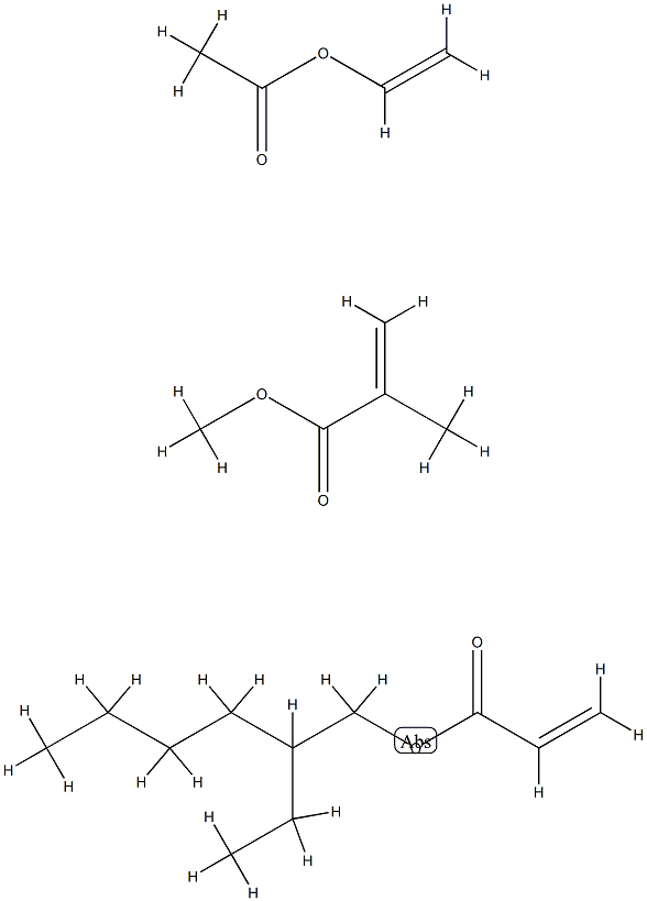 2-甲基-2-丙烯酸甲酯与乙酸乙烯酯和2-丙烯酸-2-乙基己酯的聚合物, 26794-25-2, 结构式