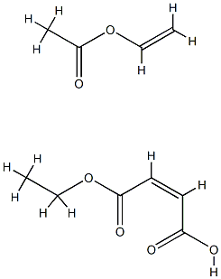 2-Butenedioic acid (Z)-, monoethyl ester, polymer with ethenyl acetate 结构式