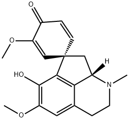 [1S,(-)]-2',3',8',8'aβ-Tetrahydro-6'-hydroxy-3,5'-dimethoxy-1'-methylspiro[2,5-cyclohexadiene-1,7'(1'H)-cyclopenta[ij]isoquinoline]-4-one 结构式