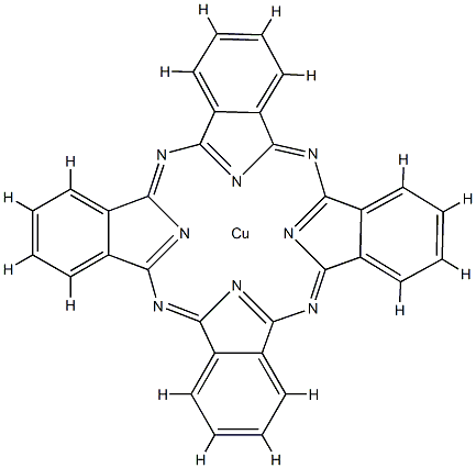 ポリ(銅フタロシアニン) 化学構造式
