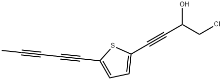 2-(4-Chloro-3-hydroxy-1-butynyl)-5-(1,3-pentadiynyl)thiophene Structure