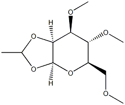 1-O,2-O-Ethylidene-3-O,4-O,6-O-trimethyl-β-D-mannopyranose 结构式