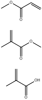 2-甲基-2-丙烯酸与2-甲基-2-丙烯酸甲酯和2-丙烯酸甲酯的聚合物,26936-24-3,结构式