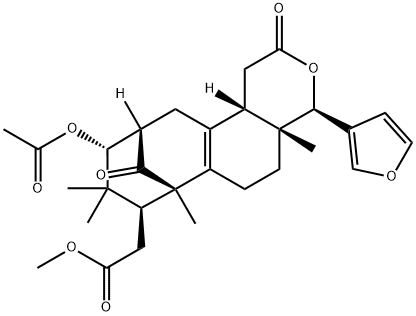 (4R)-10α-Acetoxy-4β-(3-furyl)-1,4,4a,5,6,7,8,9,10,11,12,12bβ-dodecahydro-4aβ,7,9,9-tetramethyl-2,13-dioxo-7β,11β-methano-2H-cycloocta[f][2]benzopyran-8β-acetic acid methyl ester Structure