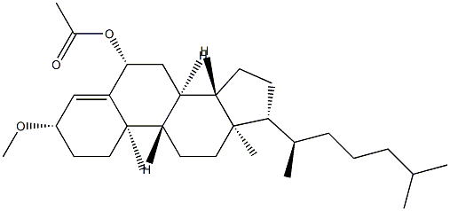 3β-Methoxycholest-4-en-6β-ol acetate Struktur