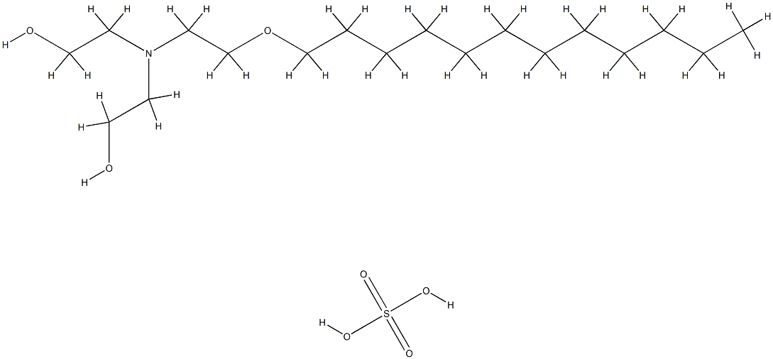 三乙醇胺与α-磺基-ω-十二烷氧基聚乙二醇(1:1)的化合物                                                                                                                                                    , 27028-82-6, 结构式