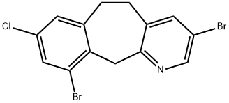 8-chloro-3,10-dibromo-5,6-dihydro-11H-benzo[5,6]cycloheptal[1,2-b]pyridin Struktur