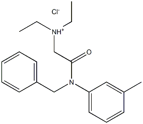Acetamide,2-(diethylamino)-N-(3-methylphenyl)-N-(phenylmethyl)-, hydrochloride (1:1) Structure