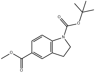 1-TERT-BUTYL 5-METHYL INDOLINE-1,5-DICARBOXYLATE Structure