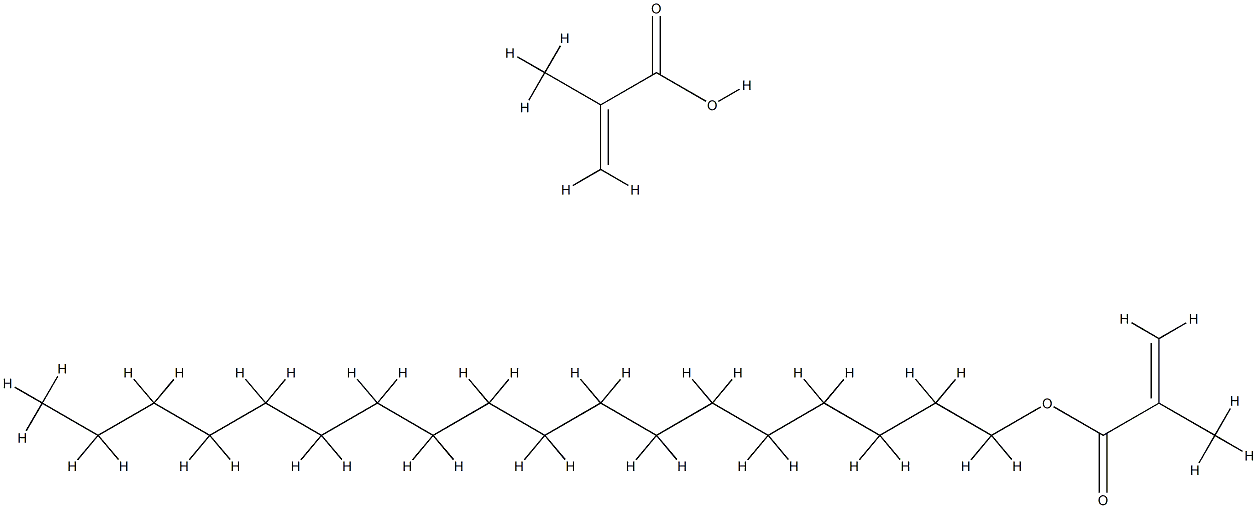 2-甲基-2-丙烯酸与2-甲基-2-丙烯酸十八烷基酯的聚合物,27401-06-5,结构式