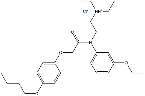 Acetamide,2-(4-butoxyphenoxy)-N-[2-(diethylamino)ethyl]-N-(3-ethoxyphenyl)-,hydrochloride (1:1) Structure